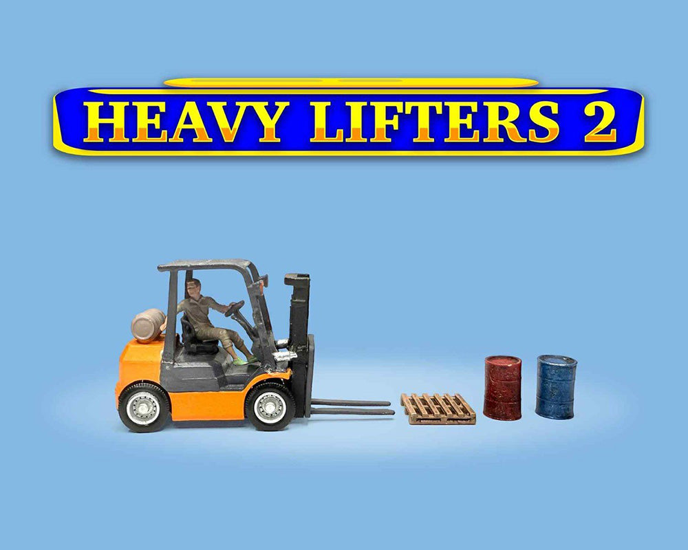 AD-2434MJ American Diorama 1:64 Figures Heavy Lifters Forklift Set II – MiJo Exclusives
