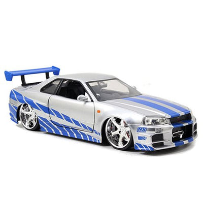 MJ97184 JD 1:32 F&F Brian's Nissan 2002 Skyline GT-R R34 SIL