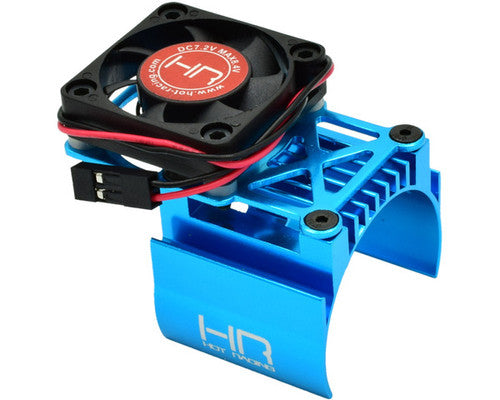 HRMH550T16 - Clip-On Motor Heat Sink W/ Fan and Adj. Mount (Tamiya Blue)