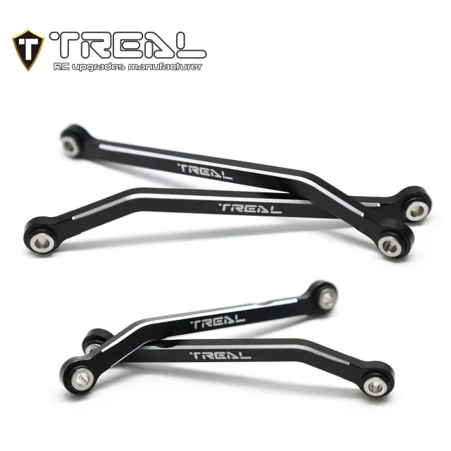 X003Q5LLN7 TREAL Aluminum 7075 High Clearance Links Set (4pcs) Chassis Lower Links for TRX4M 1/18 RC Crawler-Black