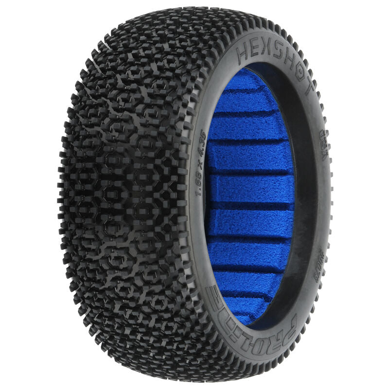 PRO907302 Hex Shot 1/8 Buggy Tires w/Closed Cell Inserts (2) (M3)