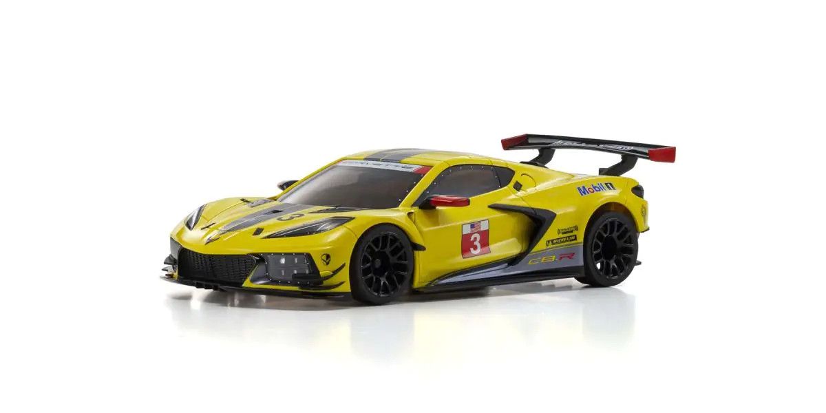 KYO32342Y 1/28 Chevrolet Corvette C8.R MINI-Z RWD RTR, Yellow