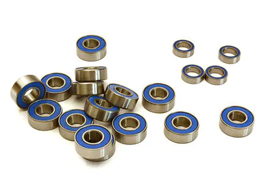 INTC27891 Low Friction Blue Rubber Sealed Bearings (19) Set