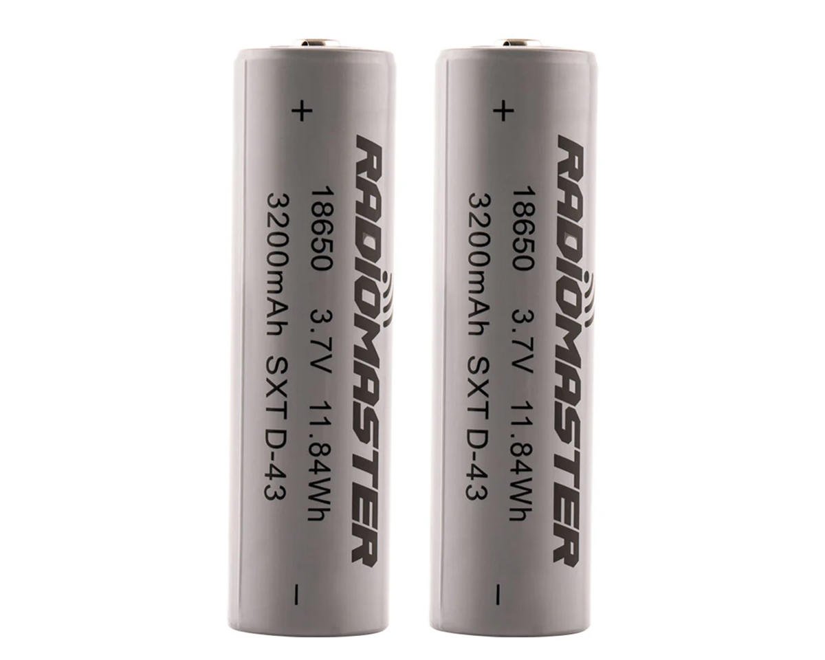 RM-HP0157.18650-3200 RadioMaster 18650 LiIo Battery (2) (3.7V/3200mAh)
