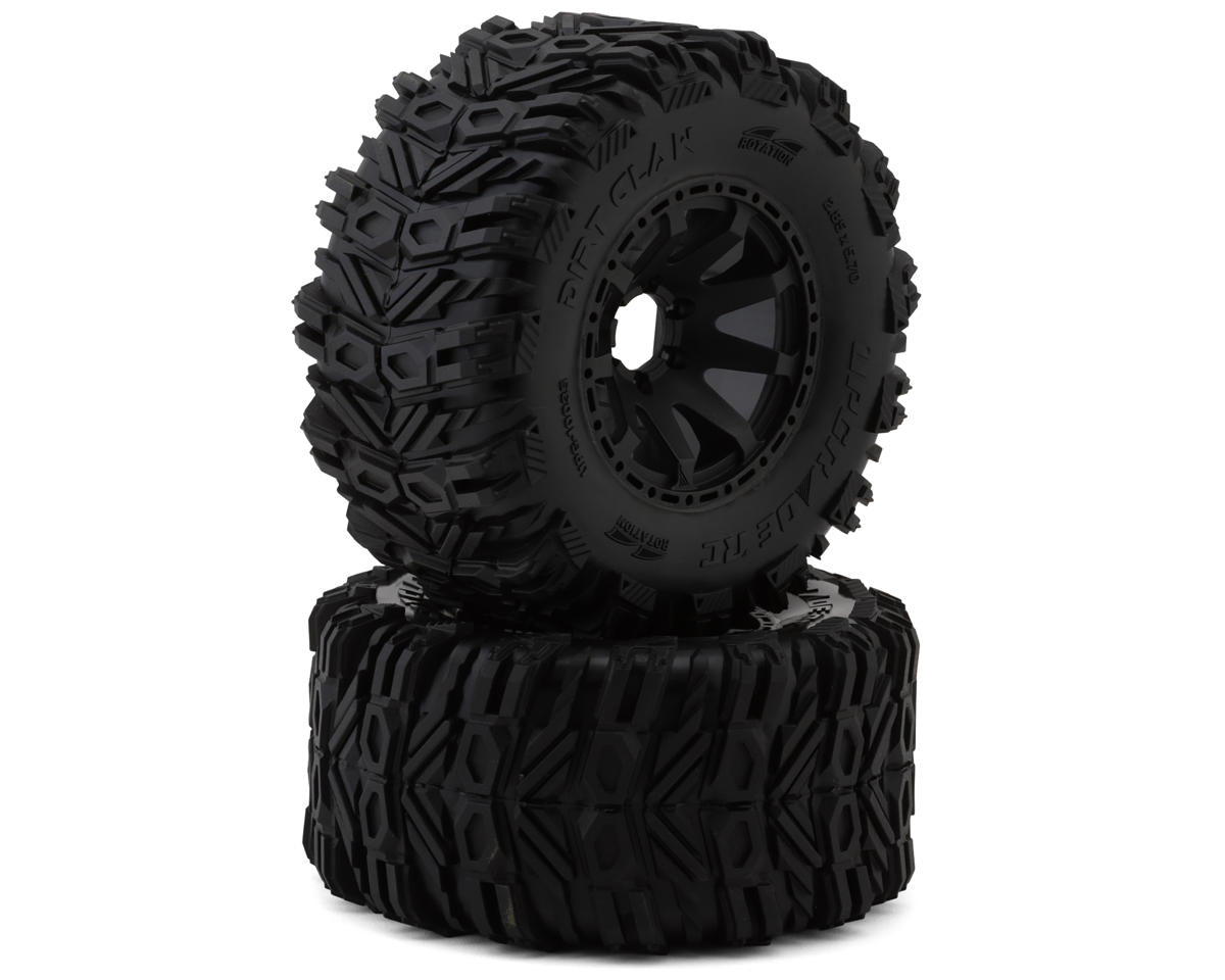 UPG-10035 UpGrade RC BELTED Dirt Claw 2.9" Pre-Mounted Tires for Traxxas® MAXX® (2) (Regular & Wide Offset Hexes Included)