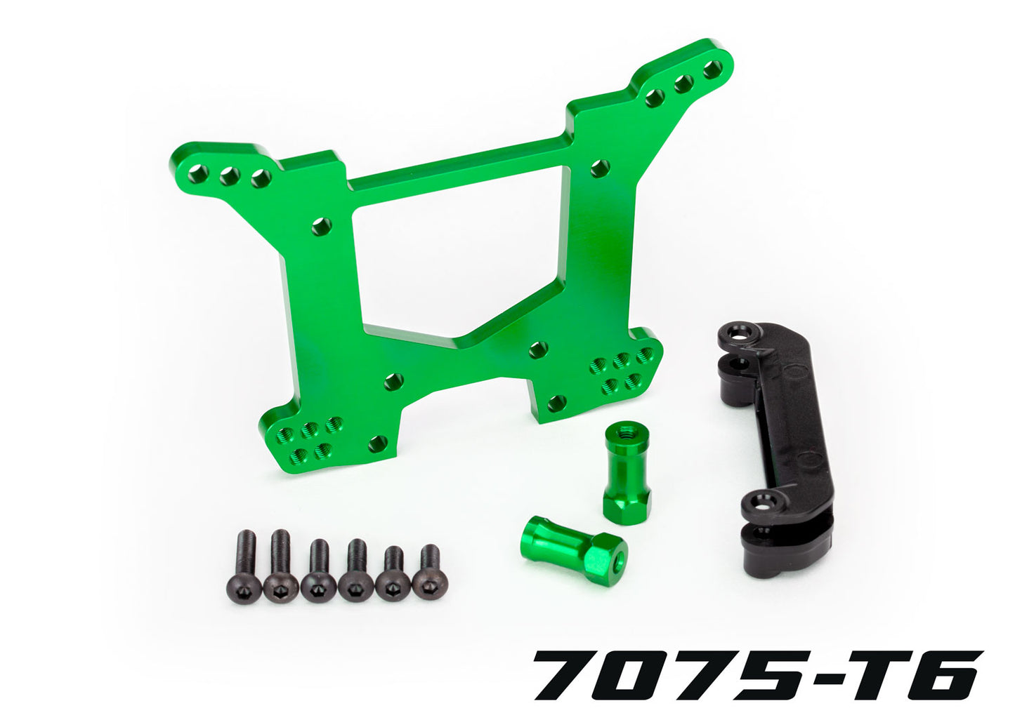 6738G Rear Green Aluminum Shock Tower & Hardware