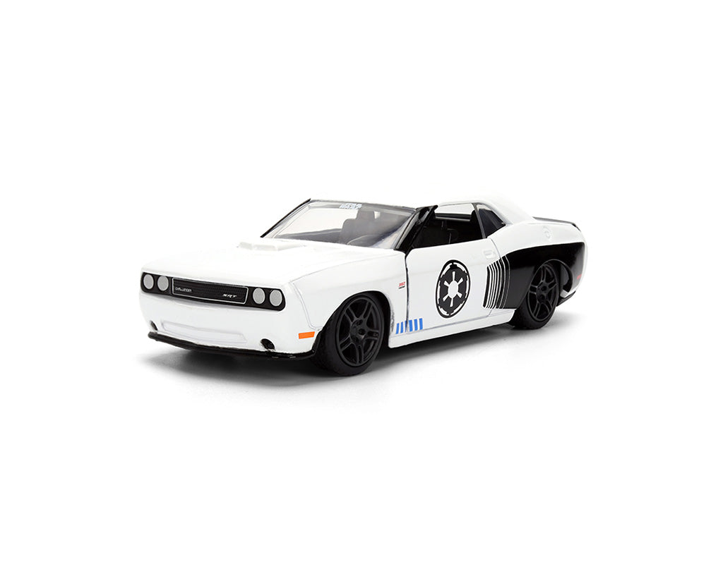 Jada 36915 1:32 2012 Dodge Challenger SRT8 – White Storm Trooper Theme – Disney Star Wars – Hollywood Rides