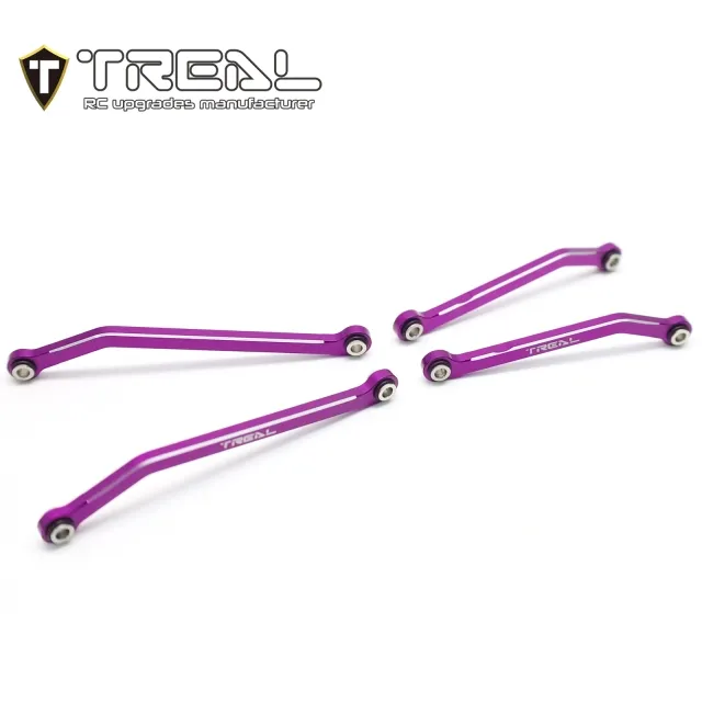X003Q5GYST TREAL Aluminum 7075 High Clearance Links Set (4pcs) Chassis Lower Links for TRX4M 1/18 RC Crawler-Purple