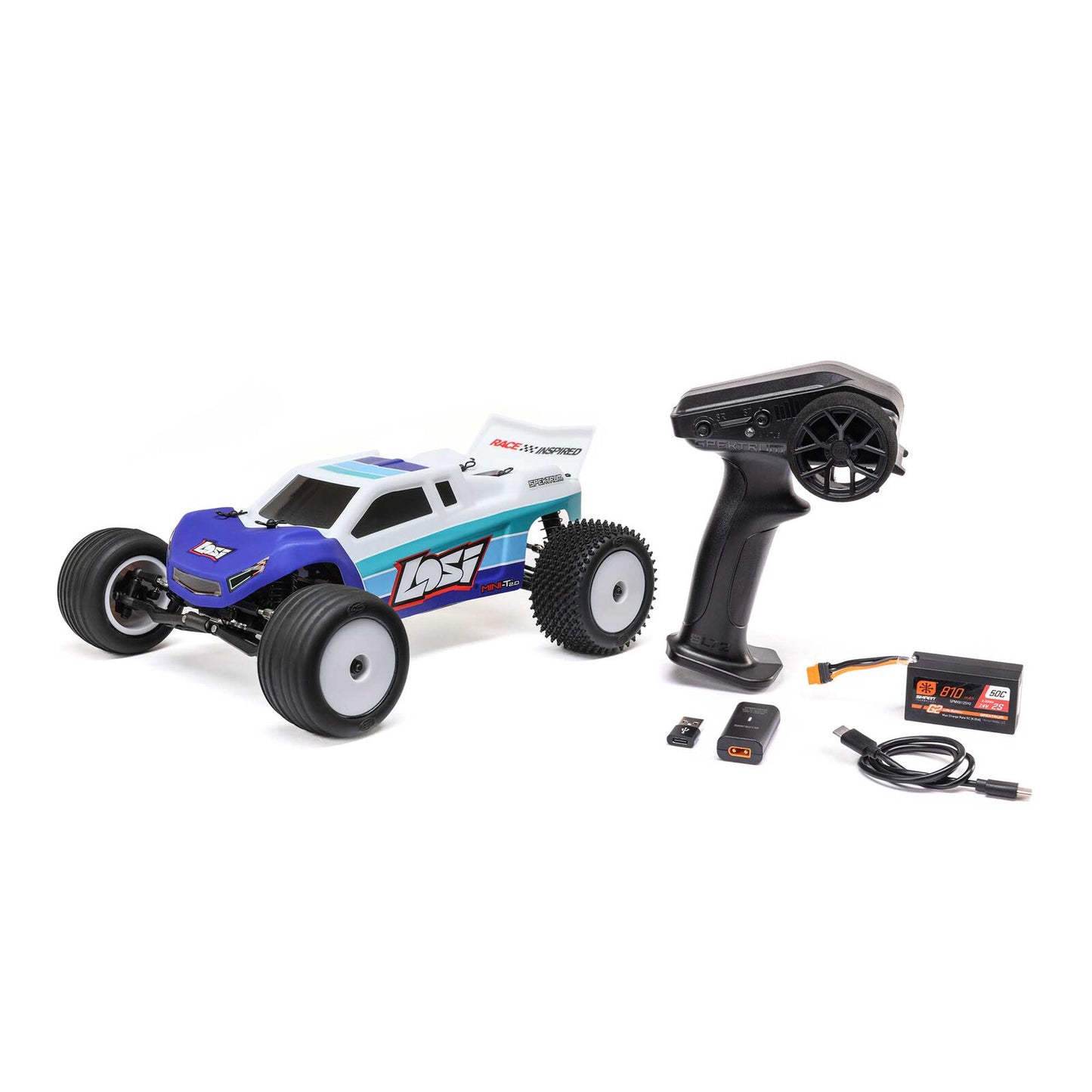 LOS1056 1/18 Mini-T 2.0 V2 2WD Stadium Truck Brushless RTR