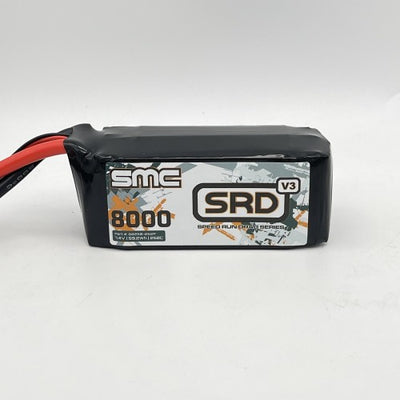 SMC80250-2S2P SRD-V3 7.4V 8000mAh 250C Shorty Softcase Drag Racing Pack - No Plug