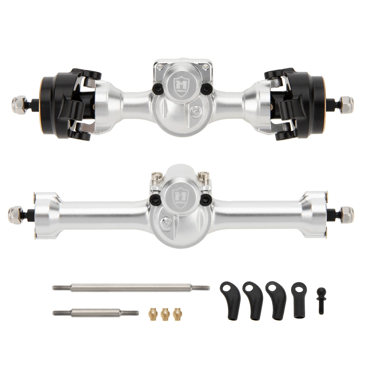 MEUS Racing +3mm Isokinetic SCX30 Axles with 3-Section CVD (Silver)