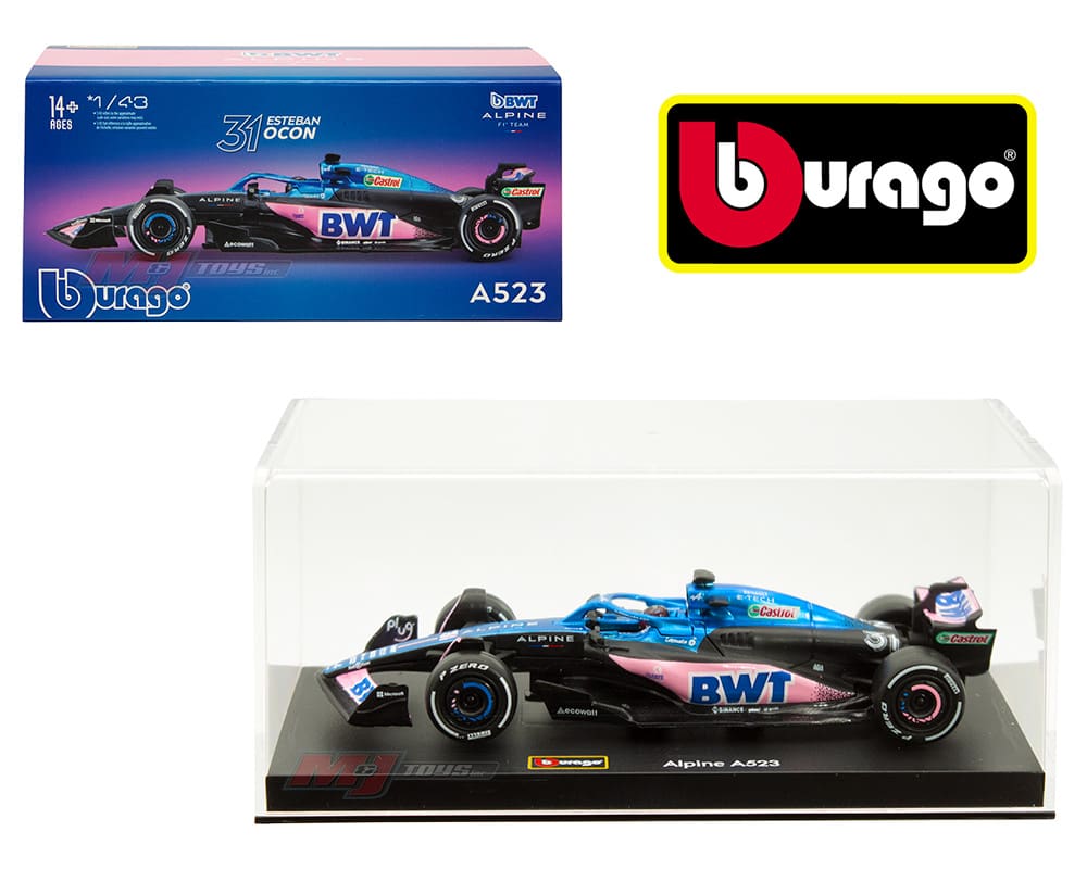 Burago 1:43 Race F1 BWT Alpine A523 #31 E. Ocon 2023 W/D Case
