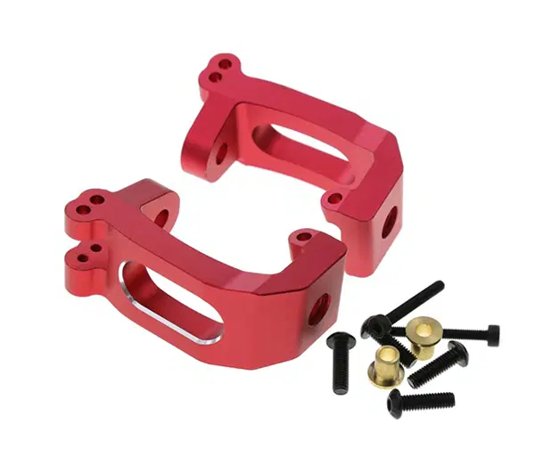 INTC32474RED Alloy Machined Caster Blocks 1/8 4WD