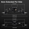4M-104BKFR INJORA +5mm Diamond Portal Axles for 1/18 TRX4M