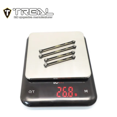 X003SDF935 TREAL Brass Lower Links Set (4pcs) Lower Chassis 4-Links Upgrades Compatible with TRX4M 1/18 Scale