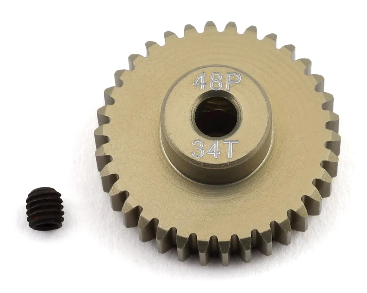 PTK8621 48P Lightweight Hard Anodized Aluminum Pinion Gear (3.17mm Bore) (34T)