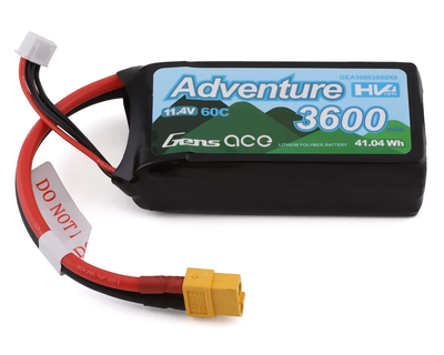 GEA36003S60X6 Gens Ace 3s LiHV LiPo Battery 60C w/XT-60 Connector (11.4V/3600mAh)