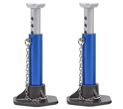 INTC30979BLUE Adjustable Heights 61-88mm Model Jack Stands (2) 1/10