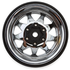 YQW-1312SR Injora 1.3" Stamped Steel Micro Rock Crawler Beadlock Wheels (23.5g ea) (Chrome) (4)