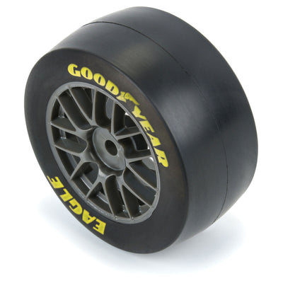 PRO1030411 1/12 Goodyear Eagle Soft Tire F/R MTD Gray Wheels (4): Losi NASCAR