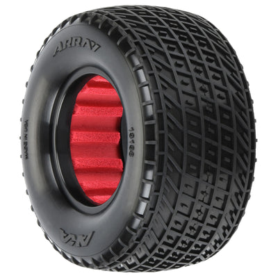 AKA13138QR 1/10 Array Super Soft Longwear Rear 1.7"/2.2" Dirt Oval Tires (2)