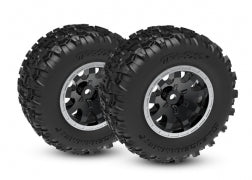 10770-STBLK Tires & wheels, assembled (2.1" outer, 2.6" inner), Sledgehammer® tires, foam inserts)) (rear) (2)
