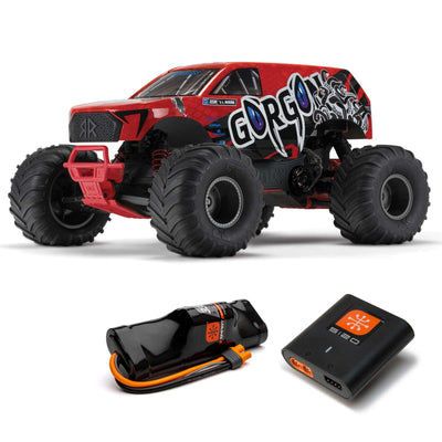 ARA3230S 1/10 GORGON 2WD RTR Brushed Monster Truck (Battery & Charger Included) Red