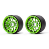 X0037PGK55 Treal Aluminium 2.2 Beadlock Wheels Rims(2)pcs Fit RC Crawler Mud Truck 2.2 Tires for Ryft Wraith RR10 -Type A-Green