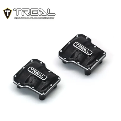 X003KUT8UB TREAL Aluminum 7075 Axle Diff Covers (2P) CNC Machined Upgrades for 1/18 TRX4M-Black