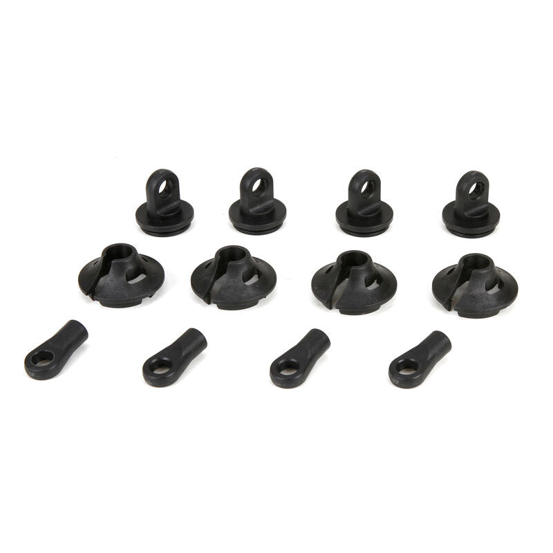 LOS253006 Spring Cups/Clips/Shock Ends (2): MTXL/DBXL-E/DBXL 2.0