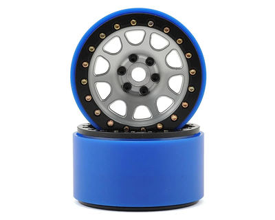 SSD00154 2.2 D Hole PL Beadlock Wheels (Silver) (2) (Pro-Line Tires)