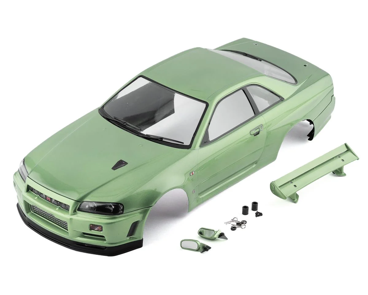KLR-48646 Killerbody Nissan Skyline R34 Pre-Painted 1/10 Touring Car Body (Champaign Green)