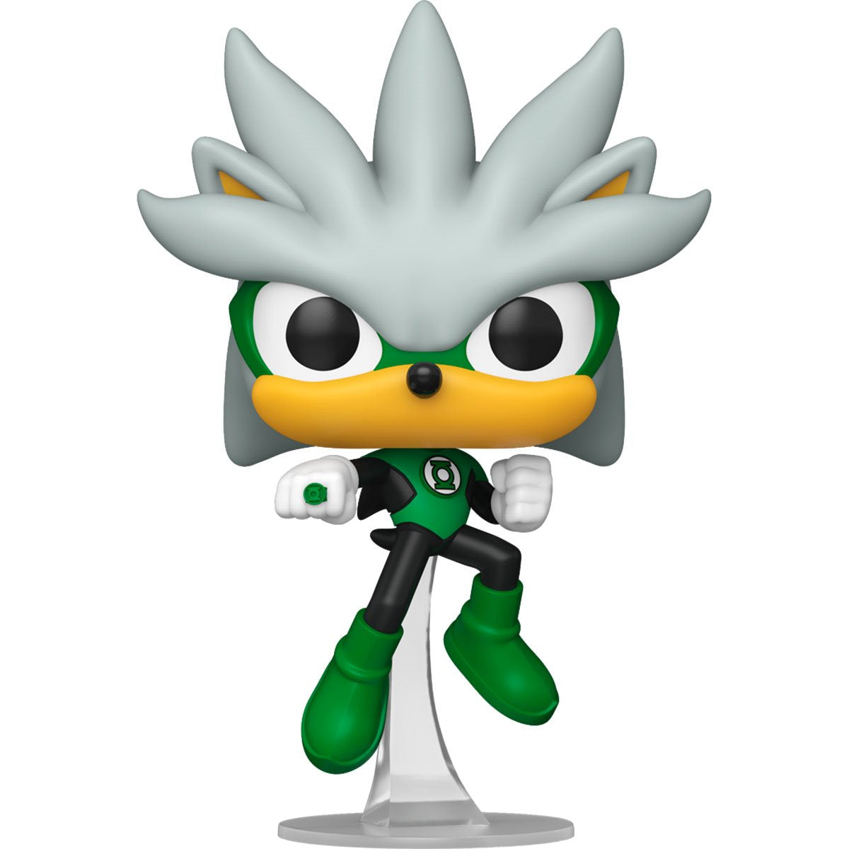 FU88904 Justice League x Sonic the Hedgehog Silver as the Green Lantern Funko Pop! Vinyl Figure #592