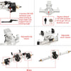 MEUS RACING 5mm Isokinetic V2 SCX24 Axles with 3-Section CVD for Axial 1/24 SCX24 RC Crawler (Silver)