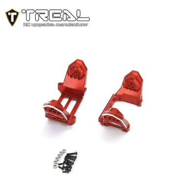 X003LB2DEH TREAL Aluminum 7075 Front & Rear Shock Mounts for TRX4M 1/18 Upgrades Parts-RED