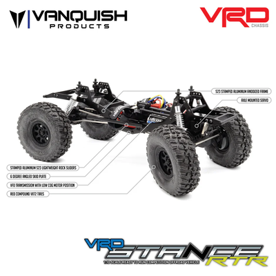 VPS09009B Vanquish Products VRD Stance RTR 1/10 Scale Portal Axle Competition Crawler  - Comp Silver