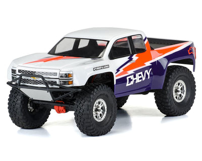 PRO360100 2015 1/10 2015 Chevy Silverado Pre-Runner Clear Body 12.3" WB Crawlers
